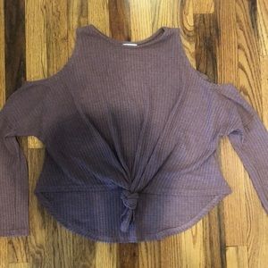 Tobi mauve long sleeve top (size small)